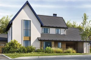 Modern home featuring Alitherm 400 casement windows in slim aluminium frames, offering energy efficiency and stylish aesthetics.